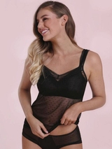 Rosa Faia Emily black spaghetti top