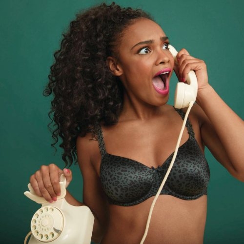 Rosa Faia Joy green/print non-padded bra