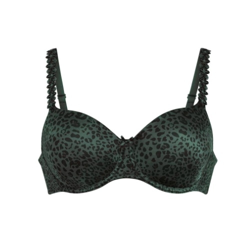 Rosa Faia Joy green/print non-padded bra
