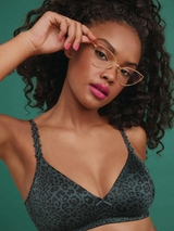Rosa Faia Joy green/print wireless bra