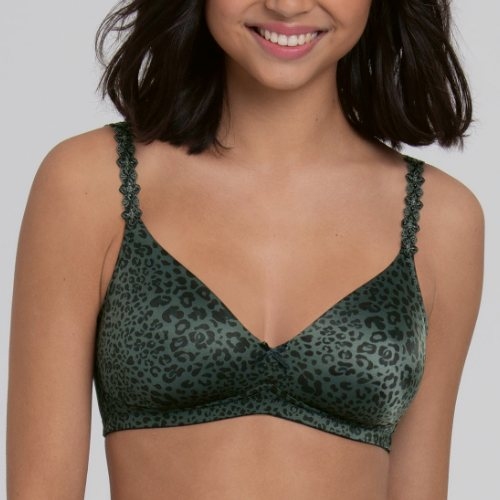 Rosa Faia Joy green/print wireless bra