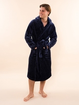 Charlie Choe Cozy Days navy/blue bathrobe