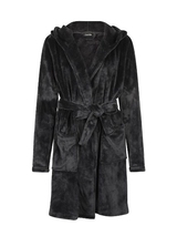 Charlie Choe Goes Retro black bathrobe
