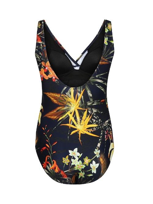 Mila  navy/print bathingsuit