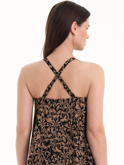 Rosa Faia Swimwear Mabel brown tankini top