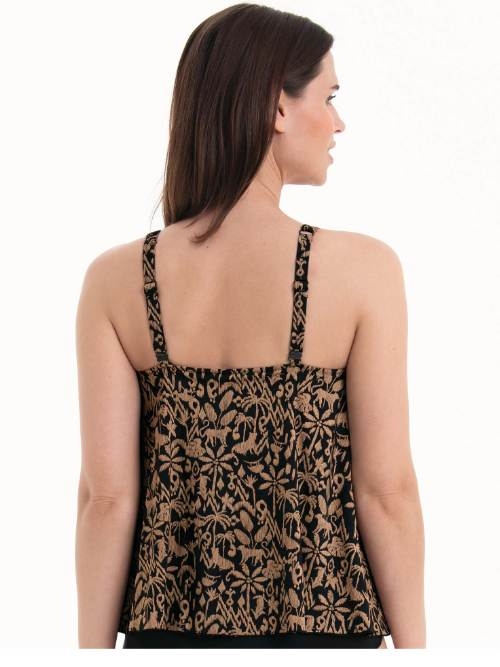 Rosa Faia Swimwear Mabel brown tankini top