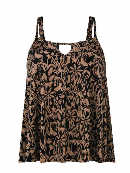 Rosa Faia Swimwear Mabel brown tankini top