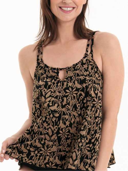 Rosa Faia Swimwear Mabel brown tankini top