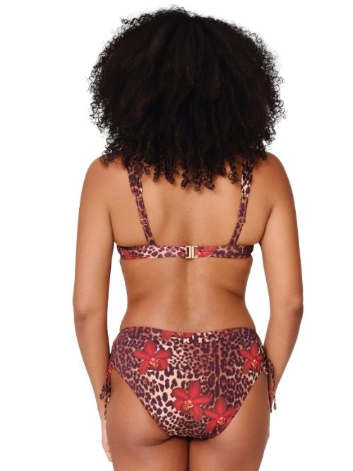 LingaDore Beach Leopard Flower red padded bikini bra