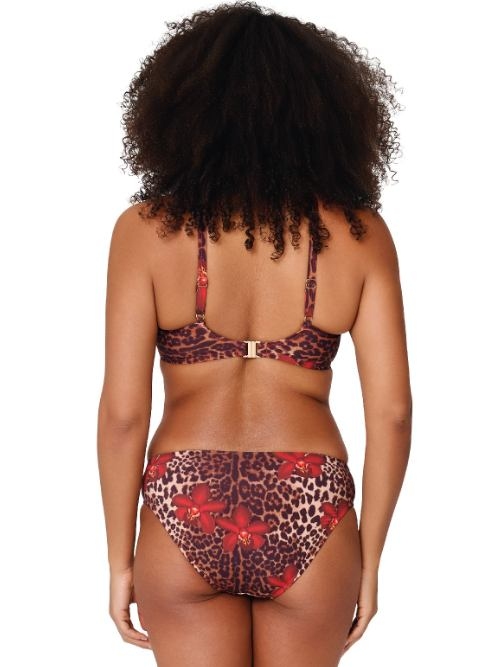 LingaDore Beach Leopard Flower red bikini brief