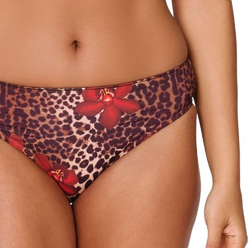 LingaDore Beach Leopard Flower red bikini brief
