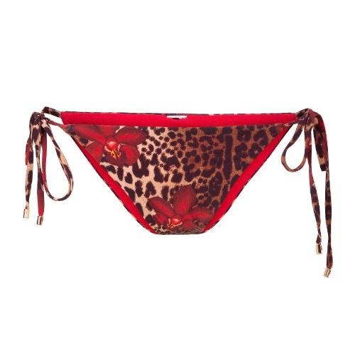 LingaDore Beach Leopard Flower red bikini brief