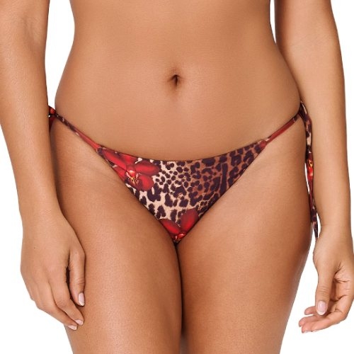 LingaDore Beach Leopard Flower red bikini brief