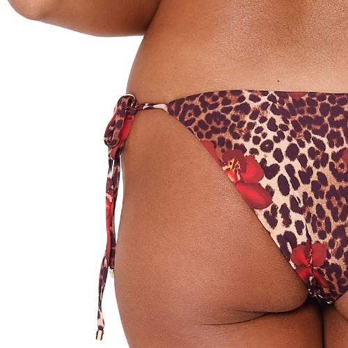 LingaDore Beach Leopard Flower red bikini brief