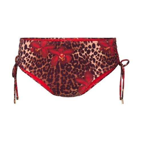 LingaDore Beach Leopard Flower red bikini brief