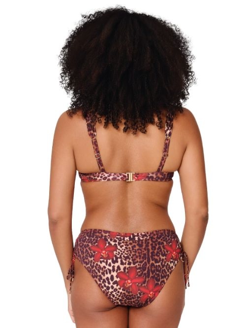 LingaDore Beach Leopard Flower red bikini brief