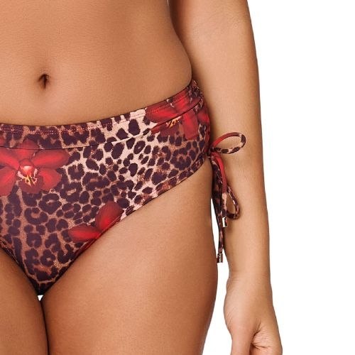 LingaDore Beach Leopard Flower red bikini brief