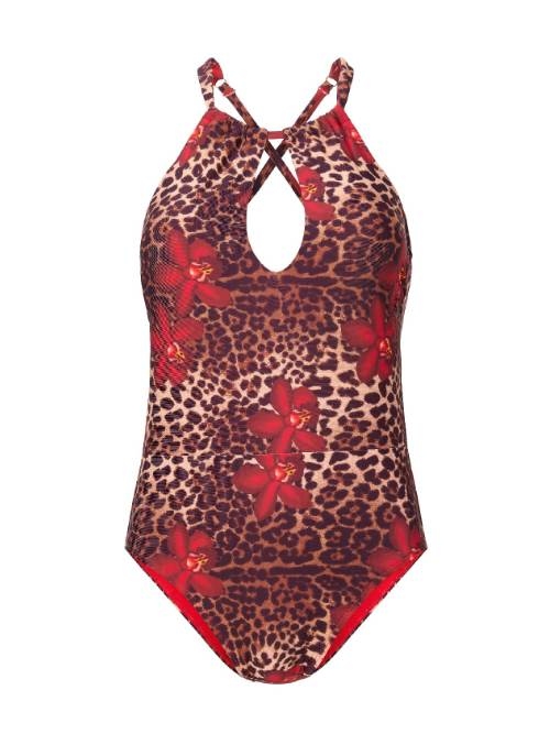 LingaDore Beach Leopard Flower red bathingsuit