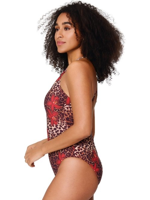 LingaDore Beach Leopard Flower red bathingsuit