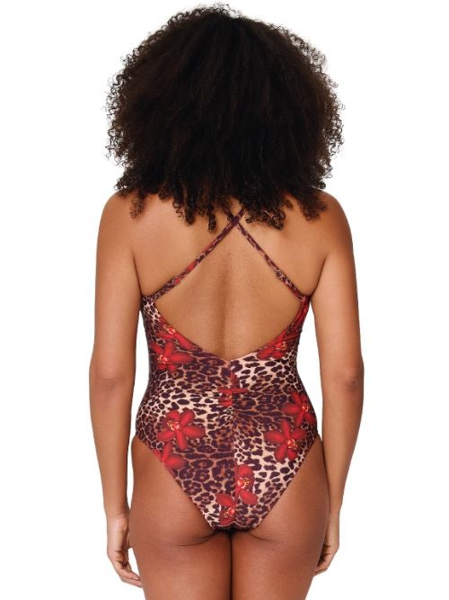 LingaDore Beach Leopard Flower red bathingsuit