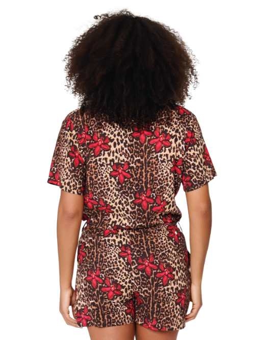 LingaDore Beach Leopard Flower red beachwear