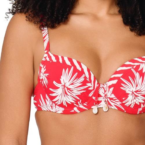 LingaDore Beach Fresh Flowers red padded bikini bra