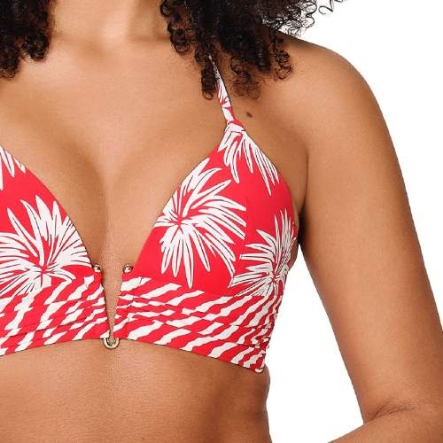 LingaDore Beach Fresh Flowers red padded bikini bra