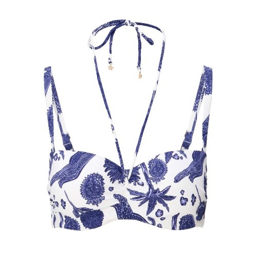 LingaDore Beach Under The Greek Sun blue/white padded bikini bra