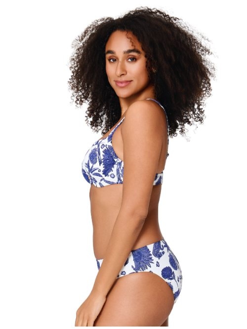 LingaDore Beach Under The Greek Sun blue/white padded bikini bra