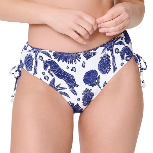 LingaDore Beach Under The Greek Sun blue/white bikini brief