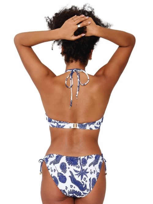 LingaDore Beach Under The Greek Sun blue/white bikini brief