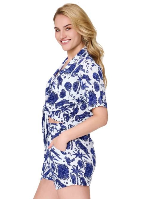 LingaDore Beach Under The Greek Sun blue/white beachwear