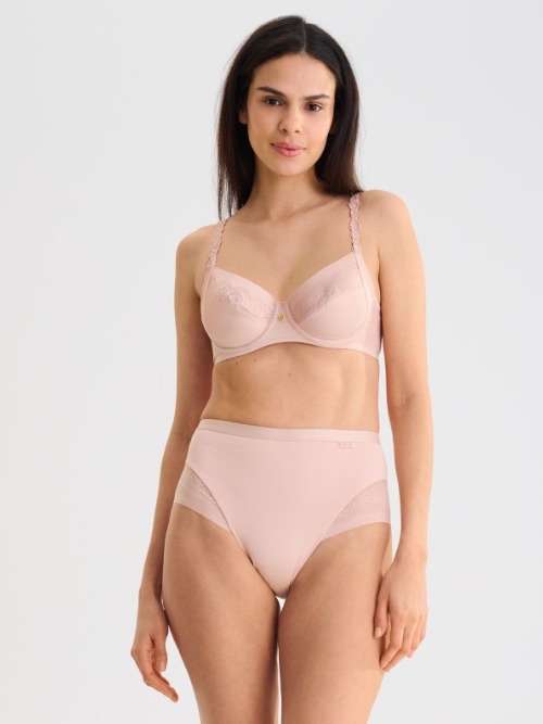 Lisca Ruby pink high waist brief