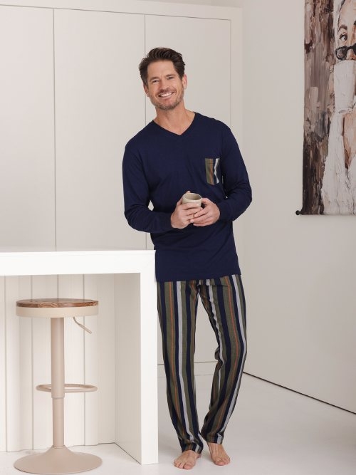 Pastunette Men navy blue pajama