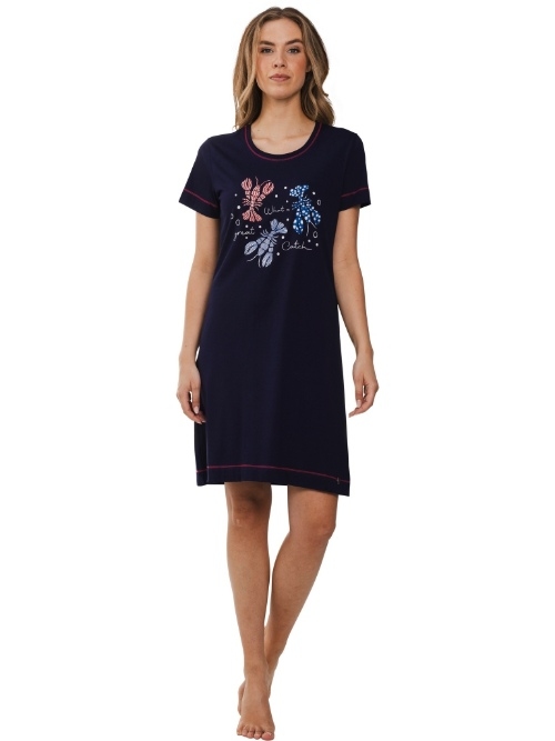 Rebelle Women navy blue nightdress