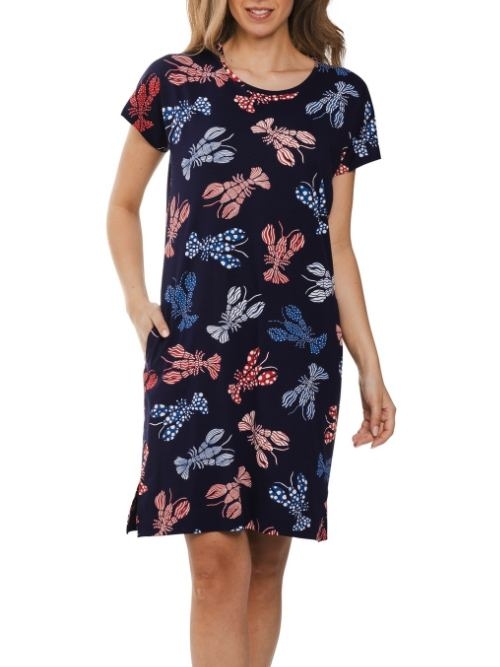 Rebelle Women navy blue nightdress