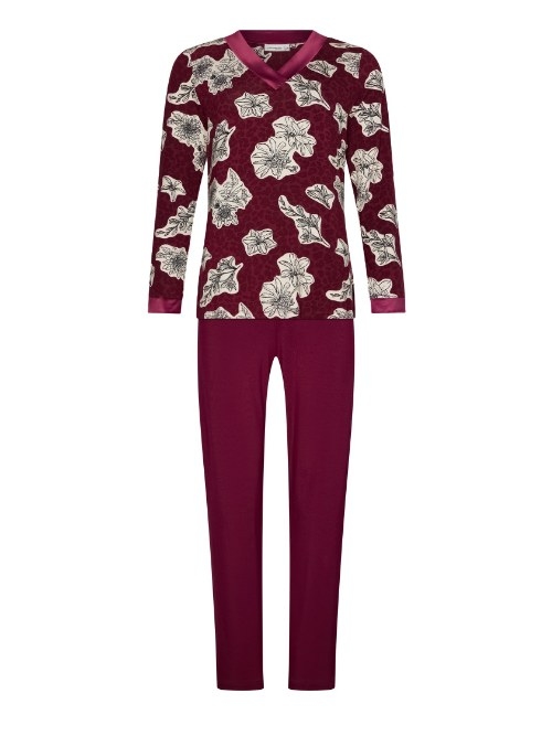 Pastunette Women dark red pajama