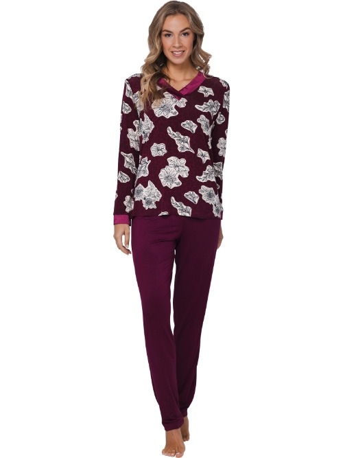 Pastunette Women dark red pajama