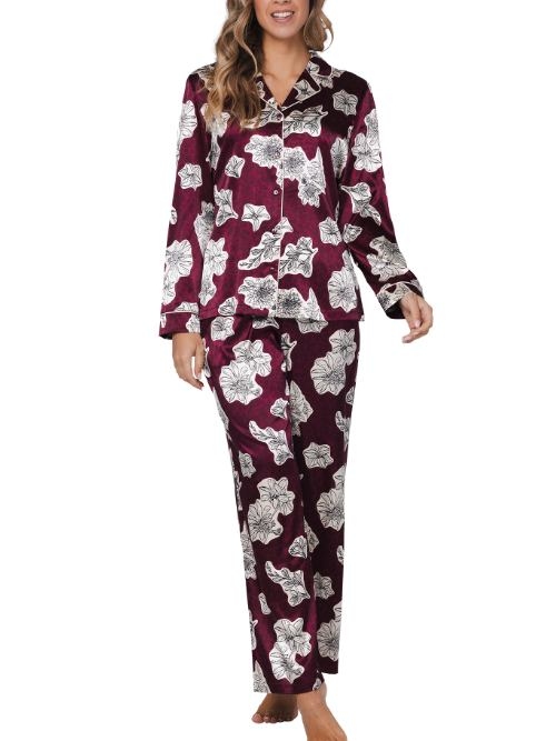 Pastunette Women dark red pajama