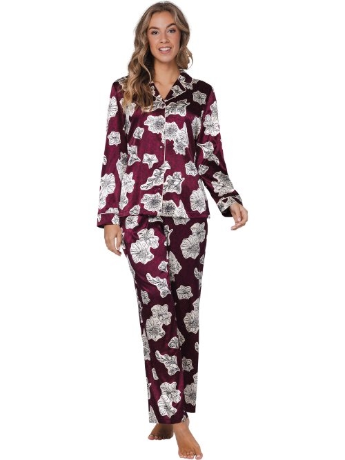 Pastunette Women dark red pajama