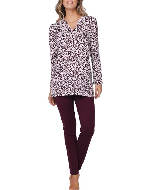 Pastunette Women dark red pajama