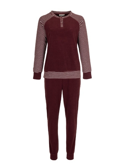 Pastunette Women dark red pajama