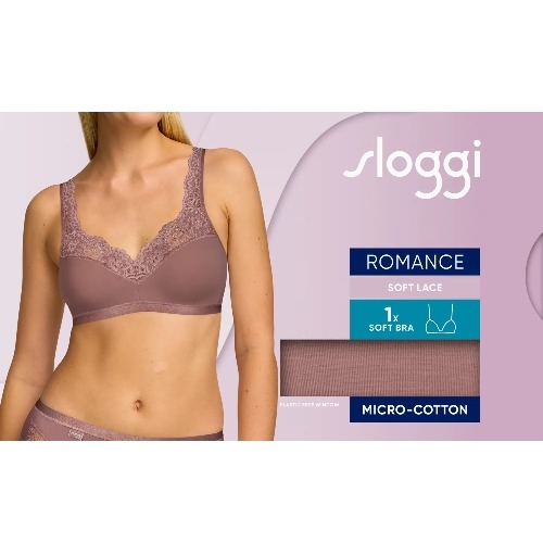 Sloggi Romance brown non-padded bra
