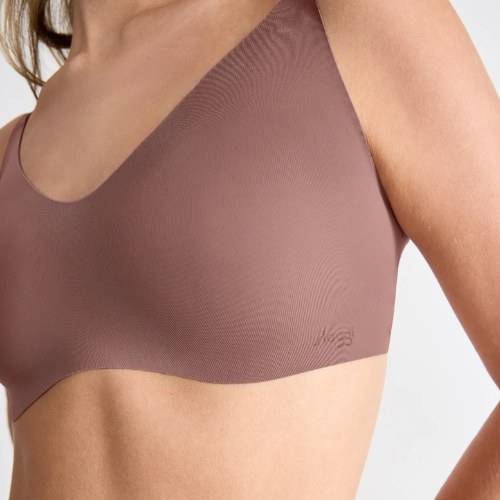 Sloggi Zero Microfibre brown non-padded bra