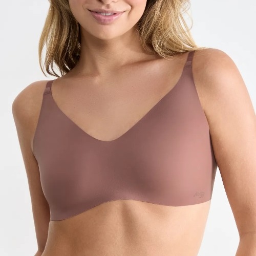 Sloggi Zero Microfibre brown non-padded bra