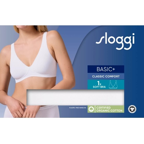 Sloggi Basic+ white non-padded bra