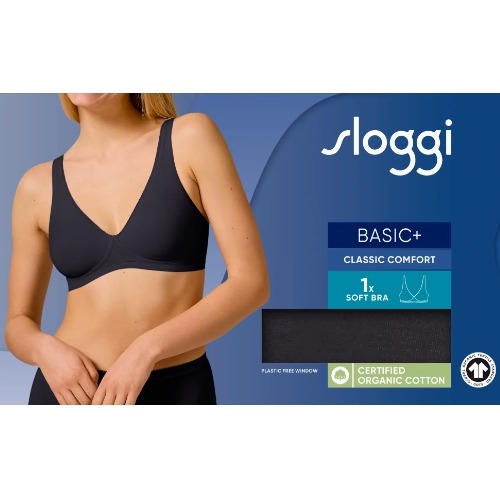 Sloggi Basic+ black non-padded bra