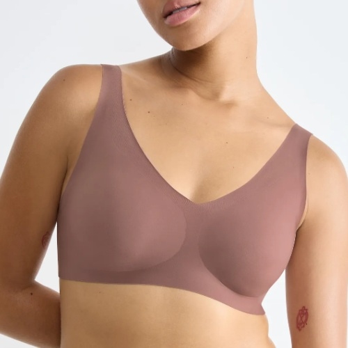 Sloggi Zero Feel brown non-padded bra