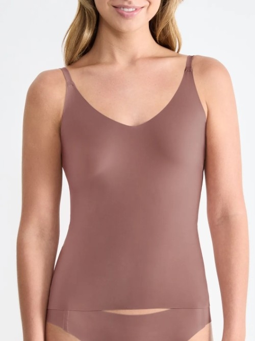 Sloggi Zero Feel brown spaghetti top