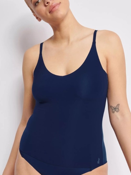 Sloggi Zero Feel navy blue spaghetti top